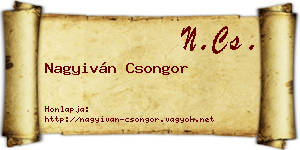 Nagyiván Csongor névjegykártya